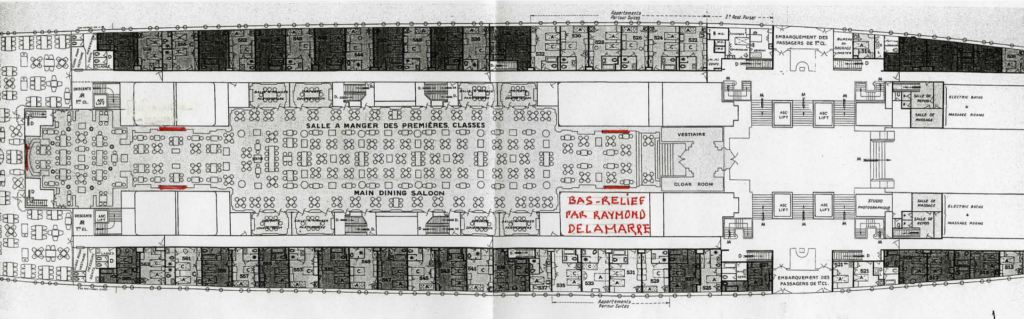 Normandie plan paquebot